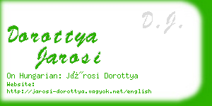 dorottya jarosi business card